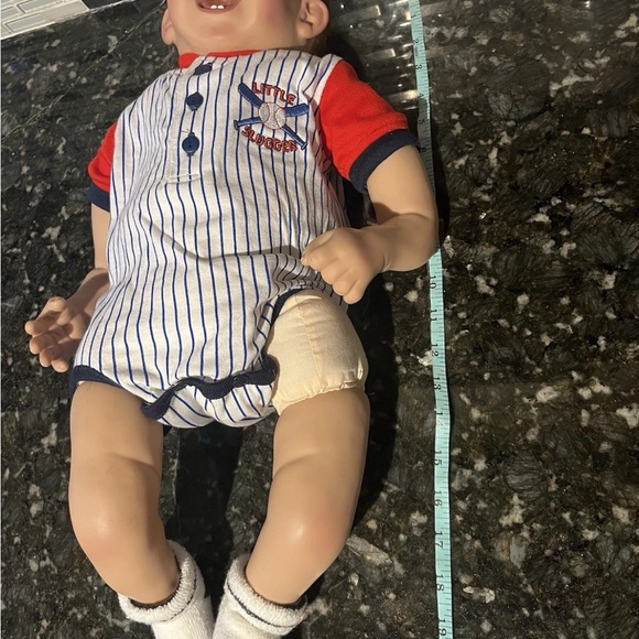 Ashton Drake Michael Little Slugger Silicone Reborn Weighted Baby Doll - Picture 7 of 11